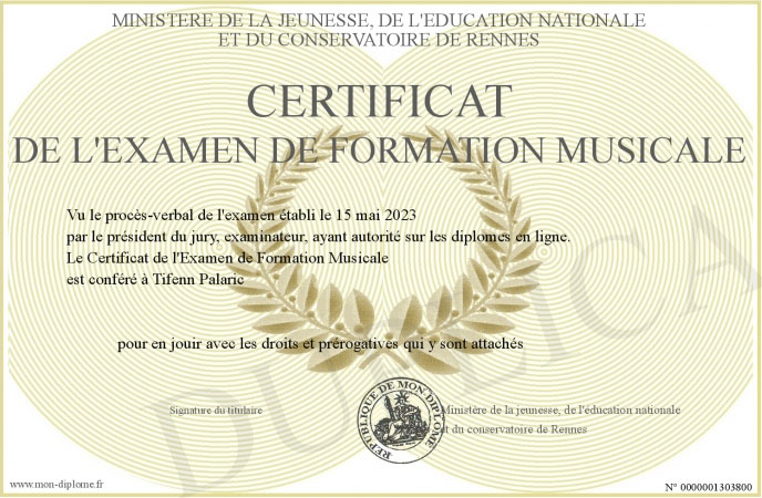 FMD Certificat de Formation Musicale du Danseur